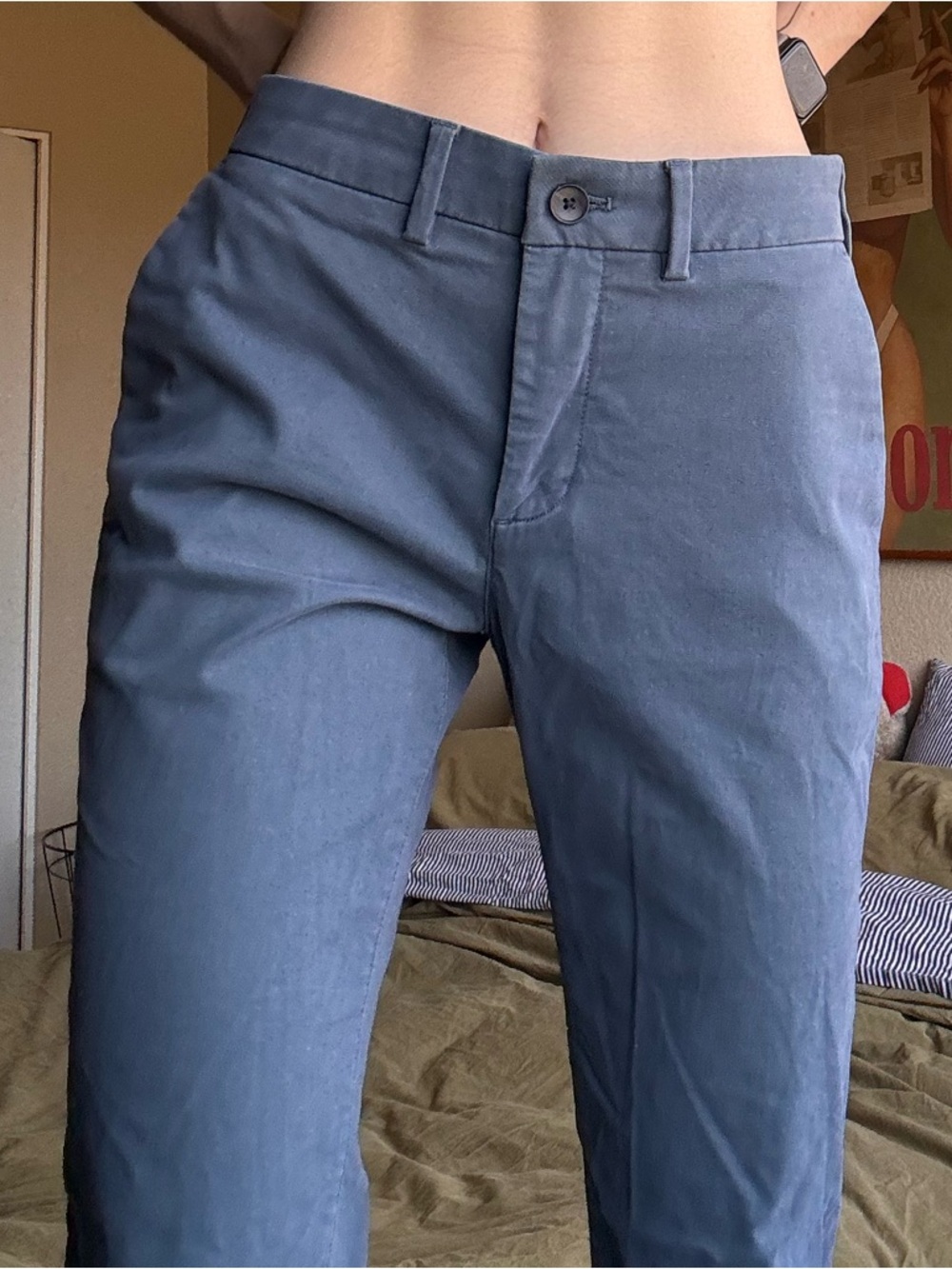 28x30 Express Light Blue Men's Dress Pants